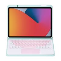 Étui pour ipad pro 2021 avec clavier sans fil, 10.5 pouces, vert menthe, nouvelle génération 10.2, avec pavé tactile Apple Magic