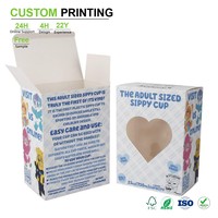 Boîtes personnalisées avec fenêtre en forme de cœur découpée pour articles de boisson, impression intérieure, rabat de fermeture, couvercle à pression avec fenêtre, MOQ 100 pièces