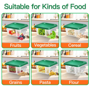 Juego de 17 Cajas de Plástico para Refrigerador, Caja de Conservación de Alimentos, Caja de Almacenamiento de Gran Capacidad para Conservar la Frescura de las Verduras - Product Image 5