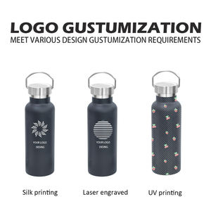 Bouteille d'eau sport isotherme à large ouverture en acier inoxydable, personnalisable, nouveau produit très demandé, avec poignée - Product Image 4