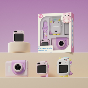 Reloj Inteligente <span class=keywords><strong>con</strong></span> Cámara 3 en 1 para Niños, Lente Giratoria, Carcasa de <span class=keywords><strong>Dibujos</strong></span> <span class=keywords><strong>Animados</strong></span>, Pantalla Táctil, Cámara Digital para Niños Pequeños, Regalo Deportivo para Niños y Niñas - Product Image 1