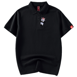 Panda-patterned Watermark Printed Vintage Oversized T-shirt Made of Pure <strong>Cotton</strong> Loose Fit Summer Business <strong>Wear</strong> - Product Image 4