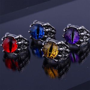 개성적인 펑크 패션 주얼리 남성 반지 악마의 눈 반지 여성용 합금 맞춤 반지 - Product Image 5