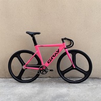 Vélo de piste GRAY Fixie 700C, roue avant à 3 rayons, roue arrière en alliage d'aluminium, pneu à faible résistance au roulement, vitesse unique