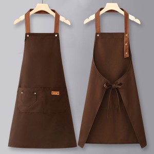 Cafe Master 2024 <span class=keywords><strong>personalizado</strong></span> PVC babero <span class=keywords><strong>delantal</strong></span> para mujeres hogar cocina ropa de trabajo Internet celebridad Catering Logo impresión algodón - Product Image 3