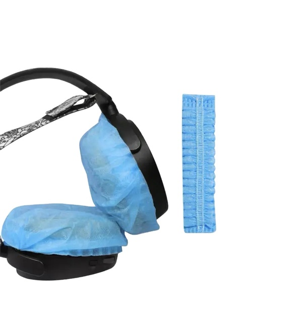 100 PCS/PACK Disposable Non-Woven Hygienic Sanitary Ear Pads Dust Covers Headset Cover Non Woven Headphone Ear Covers