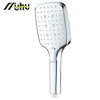 Pomme de douche filtrante à 3 fonctions, commande par bouton, réglage, poignée en plastique ABS chromé, pomme de douche ionique à eau de pluie pour eau dure