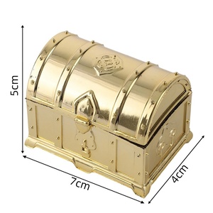 Scatole per Caramelle da Festa, Contenitori Decorativi in Plastica per Regali e Dolcetti, Scatole per Conservazione, Decorazioni per Matrimoni, Baby Shower, Compleanni, Oro Trasparente - Product Image 3