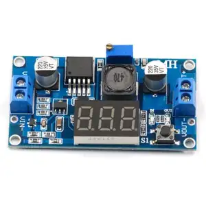 LM2596 BUCK 3A DC-DC tensión paso ajustable-módulo de potencia + azul LED voltímetro