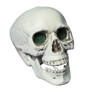 Halloween e il giorno della morte puntello di 7.9 pollici crani animati per la decorazione della casa stregata di Halloween occhi luminosi e parlanti