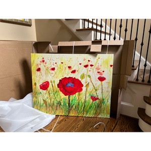 <b>Poppy</b> <b>Metal</b> Wall Art With Field Design For Durable Wall Accent And Colorful Floral <b>Metal</b> Art Wall Decor - Product Image 5