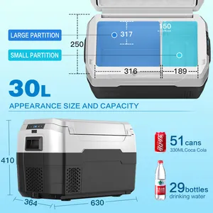 Waycool Axr30 30l Draagbare 12V Dc Compressor Mini Auto Koelkast Vriezer Koelkast Vriezer Voor Camping Outdoor Caravan Rv