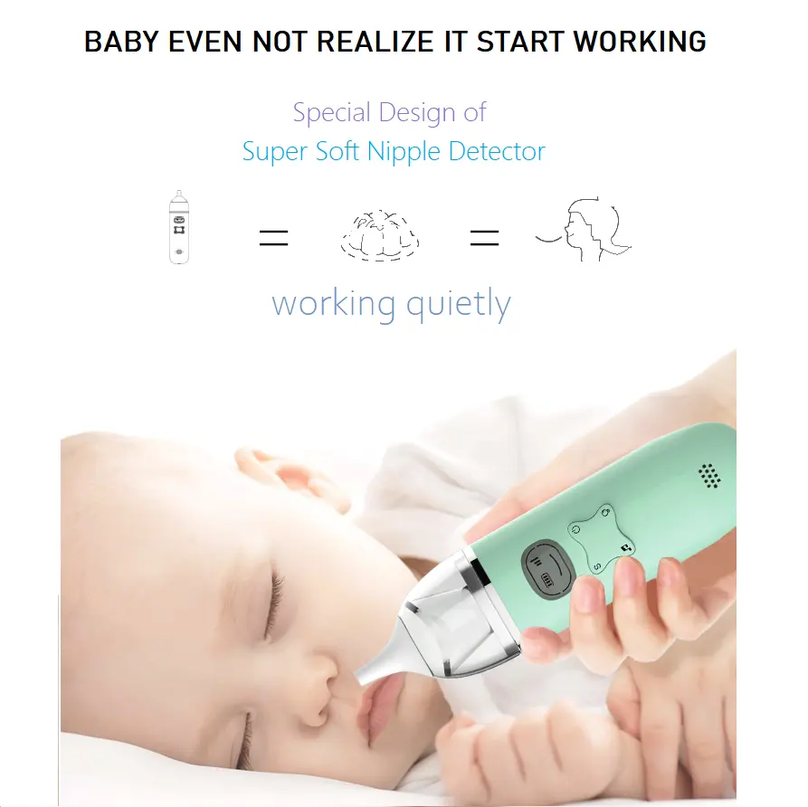 PAKISS ODM OEM Electric Music vacuum children's nose suction device smart baby healthcare Booger nose cleaner baby nose sucker