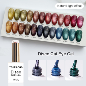 Esmalte de Uñas Magnético con Efecto Ojo de Gato, 24 Colores, Marca Privada, Alta Calidad, Súper Brillante y Reflectante con Diamantes - Product Image 1