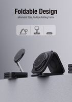 Nouveauté : Chargeur sans fil magnétique pliable 3 en 1 portable, fabriqué en usine, avec PD 3.0 et protection OTP pour une charge rapide