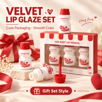Gloss à lèvres mat velours, maquillage à texture douce et mate, teinte à lèvres, vente en gros, marque privée, OEM, ODM, ensemble de rouges à lèvres liquides mats