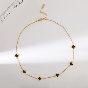 Collier <span class=keywords><strong>de</strong></span> trèfle <span class=keywords><strong>de</strong></span> dames <span class=keywords><strong>de</strong></span> bijoux d'acier inoxydable <span class=keywords><strong>de</strong></span> haute qualité <span class=keywords><strong>de</strong></span> charme <span class=keywords><strong>de</strong></span> mode - Product Image 6