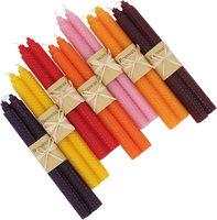 Velas de Cera de Abeja P12F Hechas a Mano 2026, Enrolladas a Mano para Cenas Navideñas, Elegantes Velas Enrolladas