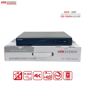Hikvision Original <span class=keywords><strong>DS</strong></span>-<span class=keywords><strong>7608NI</strong></span>-Q1/8P, Interface 1SATA, Capacité de Décodage 1080p, Entrées Caméra, Enregistreur Vidéo Réseau 8 Canaux 1U 8 PoE 4K - Product Image 1