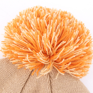 Mùa Đông Ngoài Trời Trượt Tuyết Tuyết Logo Jacquard Acrylic Dệt Kim Cuff Pom Pom Tùy Chỉnh Bobble Beanie Mũ - Product Image 3