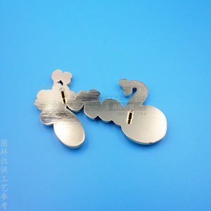 Placa de identificación metálica con diamantes de imitación de 45 mm, aleación 3D para bolsos y equipaje - Product Image 4