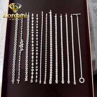 IGI Sertifikalı Laboratuvarda Yetiştirilmiş Elmas Tenis Zinciri Bileklikleri 2mm-5mm DEF VVS Rodyum Kaplama Hip Hop Tarzı Düğün Bilezikleri Özelleştirin