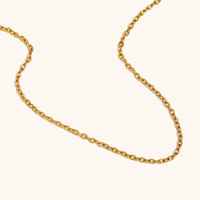 Collier à fermoir à ressort Landy Chain pour la création de bijoux DIY, en acier inoxydable plaqué or 18 carats, pour les fêtes