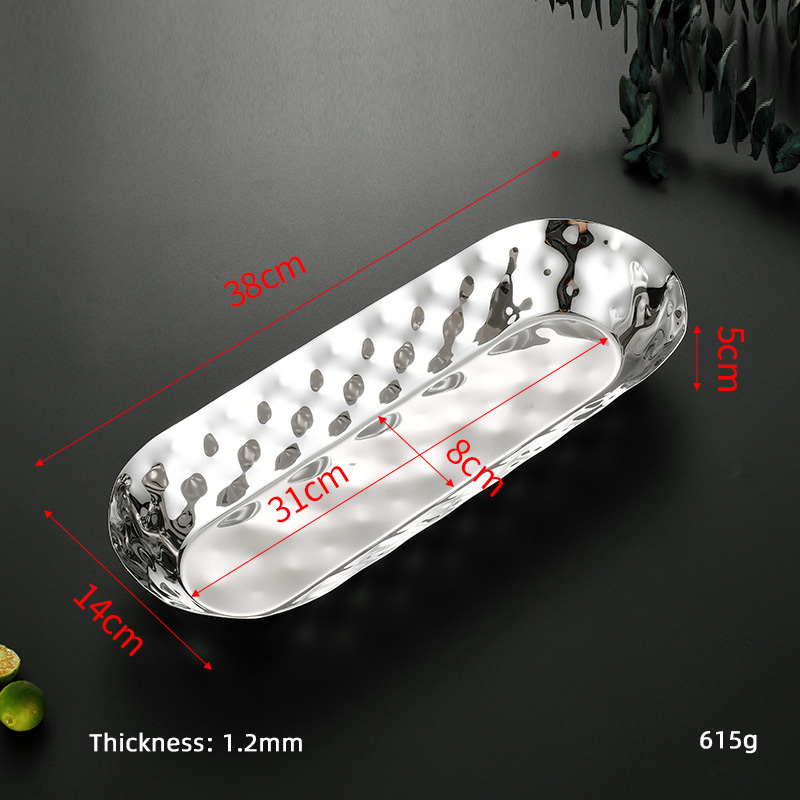 38*14*5 CM Oval Silver