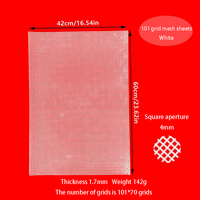 250606 Feuilles de toile plastique à motif croisé pour projets de tricot et crochet DIY, fabrication de sacs DIY, blanc/noir, maille carrée de 4 mm