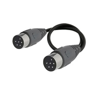Câble de transmission de données vidéo RCA PVC personnalisé, 6 broches MIDI DIN, pour haut-parleur, avec conducteur en cuivre nu tressé, 1m