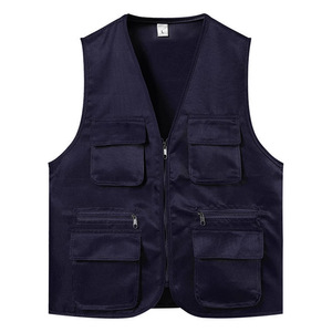 Gilet de travail multi-poches orange taille L en polyester, gilet tactique pour le travail - Product Image 3