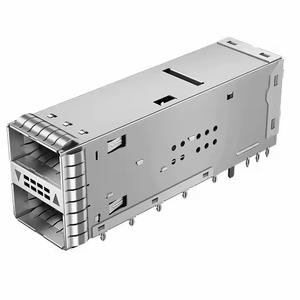 <span class=keywords><strong>Cage</strong></span> de module optique SFP à fibre optique TE de remplacement 2198318-8, à montage traversant, 40 broches, ZSFP+, empilable, 2x1 ports, à enfoncement - Product Image 1