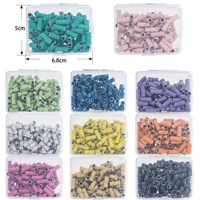 50 pièces/boîte Mini bandes abrasives pour ongles de 3 mm, anneaux colorés, rouleaux de ponçage pour manucure et pédicure, accessoires pour embouts de perceuse à ongles