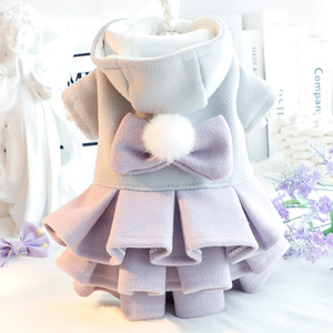 Vestido de Princesa para Perro, Falda Tutú con Forro de Lana, Color Rosa, Ropa para Mascotas Pequeñas, Invierno, Primavera, Otoño - Product Image 2