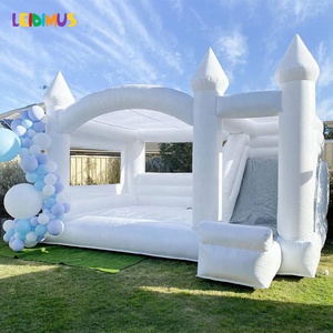 Château Gonflable Blanc Commercial avec <span class=keywords><strong>Piscine</strong></span> à Balles, Toboggan Aquatique et <span class=keywords><strong>Piscine</strong></span> – Idéal pour Mariages et Locations - Product Image 2