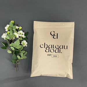 Custom Cream Peach Poly Mailers Rose Gold Logo Printed Plastic Shipping Bags Boutique Mailing Envelopes For Small Business - Product Image 3