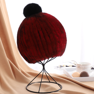 <span class=keywords><strong>Cappello</strong></span> Invernale in Vera Pelliccia di <span class=keywords><strong>Coniglio</strong></span> Personalizzato all'Ingrosso, Unisex, Caldo e alla Moda, Regalo di Natale - Product Image 4