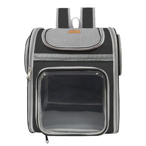 Cat Backpack & <b>Bed</b> Cave Linen Plastic Cartoon Breathable Large Space Travel <b>Bag</b> - Product Image 1