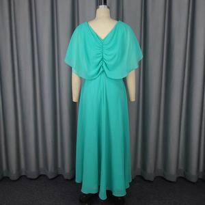 AM050534 Robes d'été <span class=keywords><strong>de</strong></span> haute qualité pour femmes, décontractées et élégantes, col en V, manches à volants, taille cintrée, <span class=keywords><strong>robe</strong></span> longue pour soirée et bureau - Product Image 5