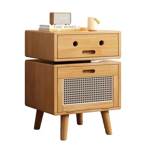 Nordic Solid Wood Robot Bedside Table With Storage <b>Drawer</b> For Bedroom Nightstand - Product Image 4