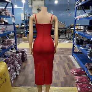 C251104イブニングドレスレディーススリップストレッチドレスバックスリットディナー高級プロムドレス - Product Image 3