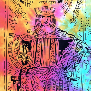 Affiche en coton imprimée carte de tarot couverture de table petite justice bohème multicolore tenture murale tapisserie par des expéditeurs indiens - Product Image 1