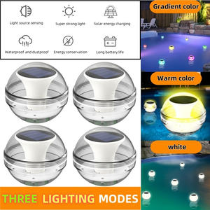 Db Solar Floating <b>Pool</b> Lights 4 Pcs Multi Color Led Waterproof IpX7 Outdoor <b>Garden</b> Lighting Solar Powered Water Resistant - Product Image 1