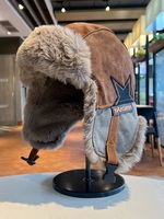 Gorro Ushanka Ruso de Invierno Personalizado OEM, Gorro de Aviador de Piel Sintética con Orejeras, Gorro de Nieve Cálido y Resistente al Viento para Hombre