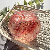 Balle anti-stress en TPR façon pomme de Noël, à base d'huile de coco, compressible, non-réalimentable, faite à la main, en boîte colorée, vente en gros