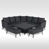 Yasn hytz221 conjunto de sofá de alumínio, mobiliário modular para áreas externas, sofá e poltrona, para pátio