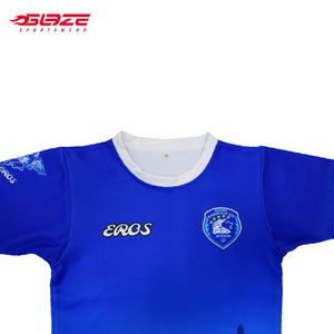 <span class=keywords><strong>Camiseta</strong></span> de <span class=keywords><strong>Rugby</strong></span> Personalizada al por Mayor de <span class=keywords><strong>Tonga</strong></span>, Azul Liso, 100% Poliéster - Product Image 3