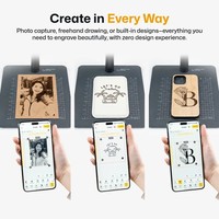 Graveur laser de poche LaserPecker LP1 Plus, fonctionnement facile, mini machine de marquage laser portable pour le bricolage, l'artisanat, la création artistique et la fabrication de cadeaux.