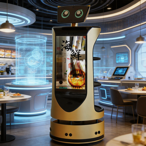 <span class=keywords><strong>Robot</strong></span> <span class=keywords><strong>Camarero</strong></span> Inteligente de Alta Eficiencia con Navegación Automática para Entrega de Alimentos en Restaurantes y Hoteles - Product Image 1