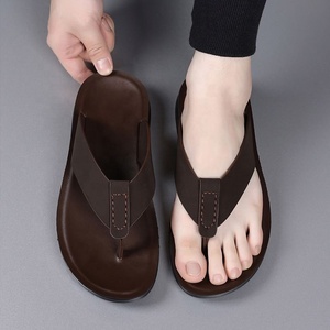 Men Summer <b>Flip</b> <b>Flops</b> Open Toe PU Outsole EVA Midsole Comfort Anti-Slip Casual Outdoor Slip Solid Color Textile Lining China - Product Image 4